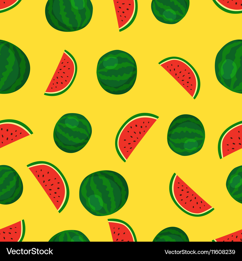 Fruits watermelon seamless patterns Royalty Free Vector