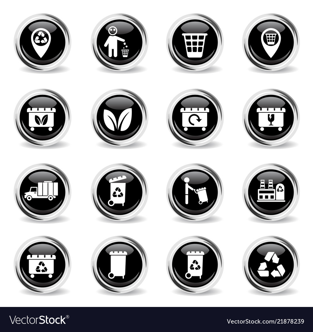 Garbage icon set