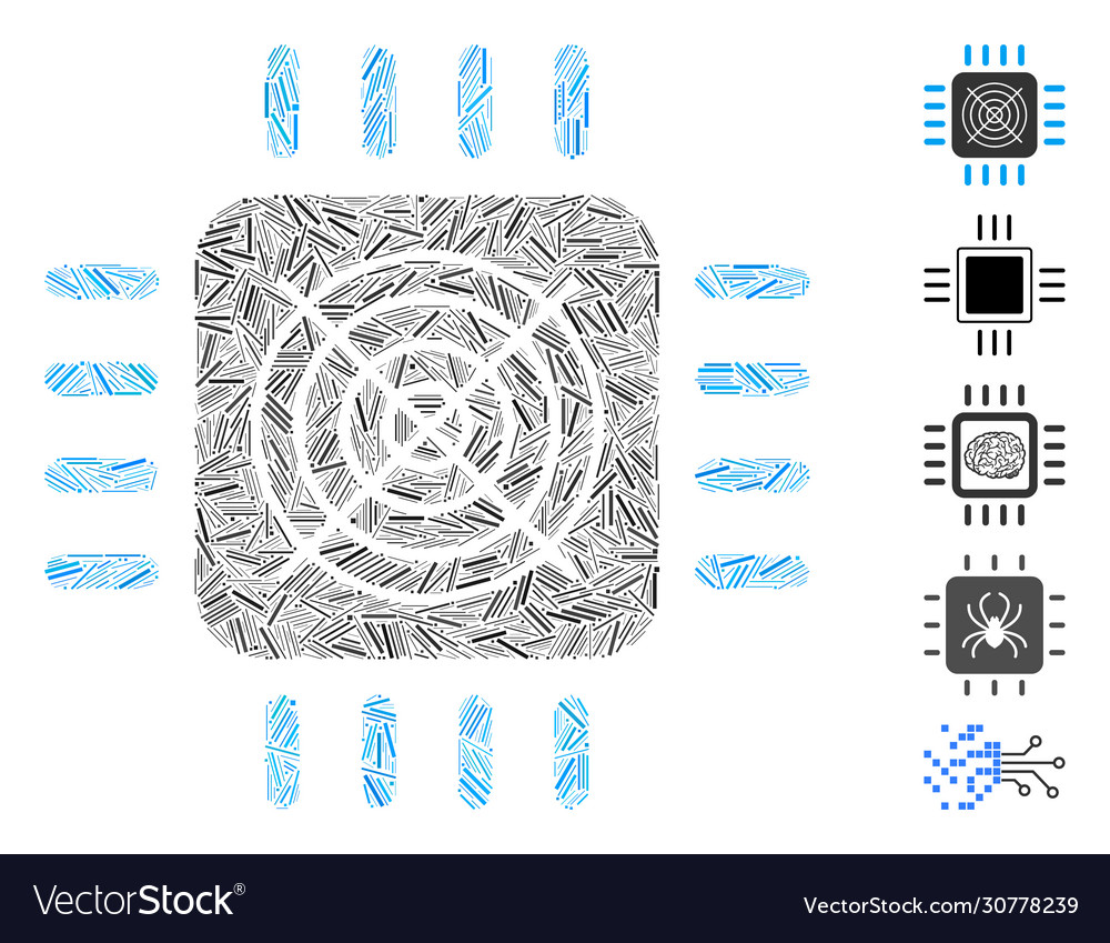 Hatch asic processor icon collage