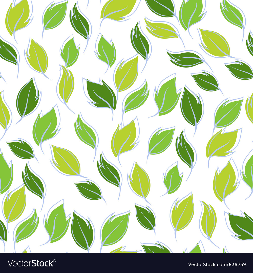 Leaves seamless stylish pattern Royalty Free Vector Image