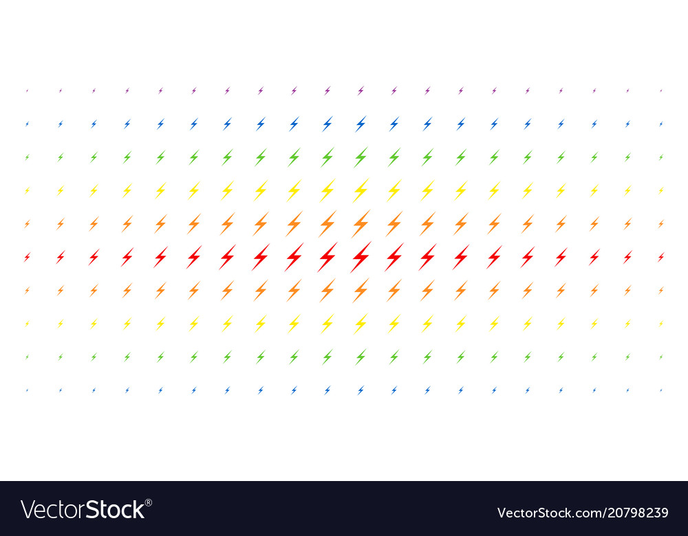 Lightning spectral halftone matrix vector image Lightning spectral halftone matrix