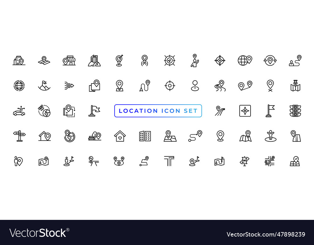 Location icons set navigation map pointer