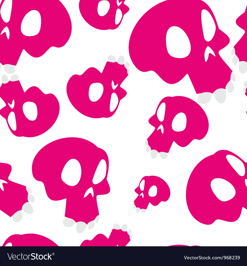 Red Skull Seamless Pattern