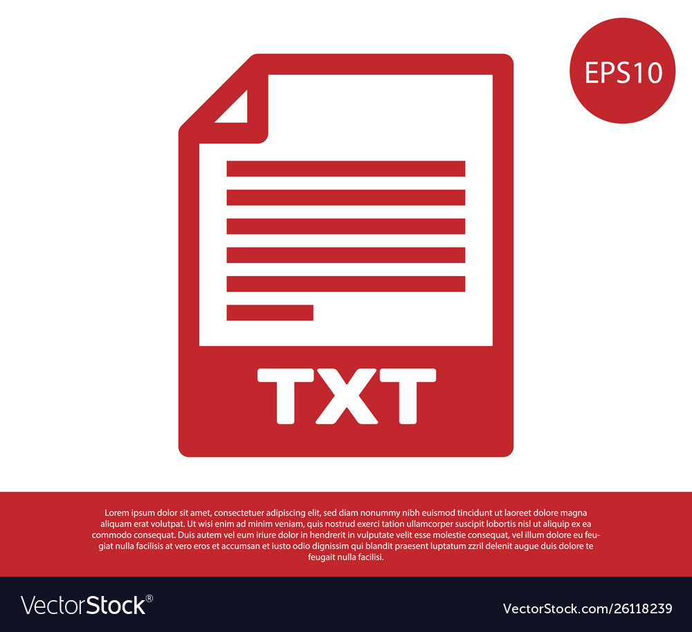 Red txt file document icon download button