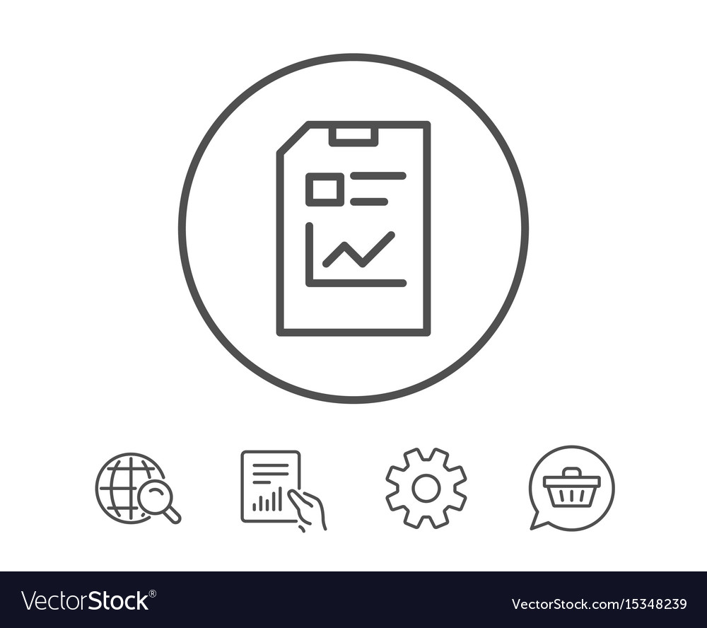 Report document line icon file sign