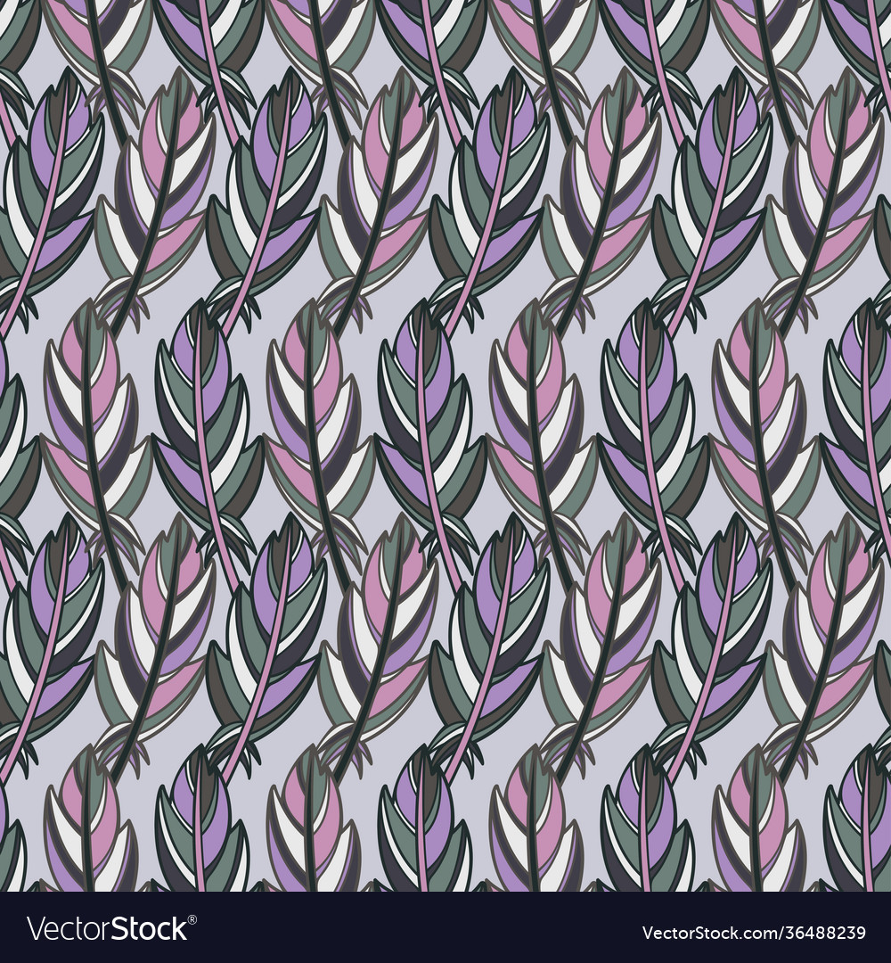Seamless pattern with abstract botanical vector image Seamless pattern with abstract botanical
