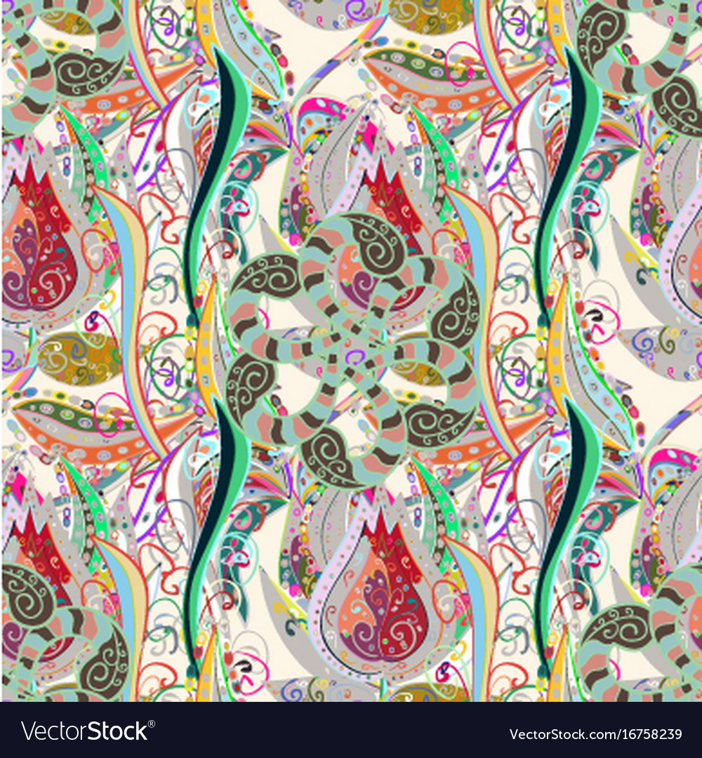 Seamless pattern with leaves figure for textiles