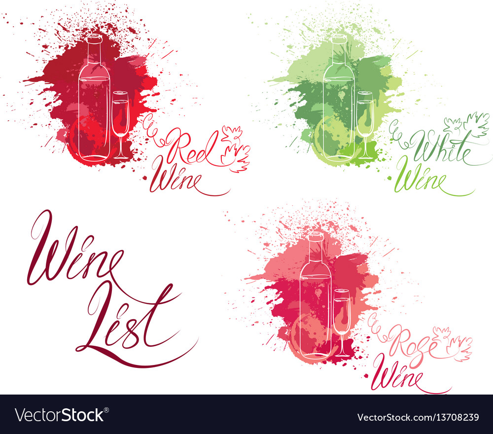 Set of elements in grunge style with bottle