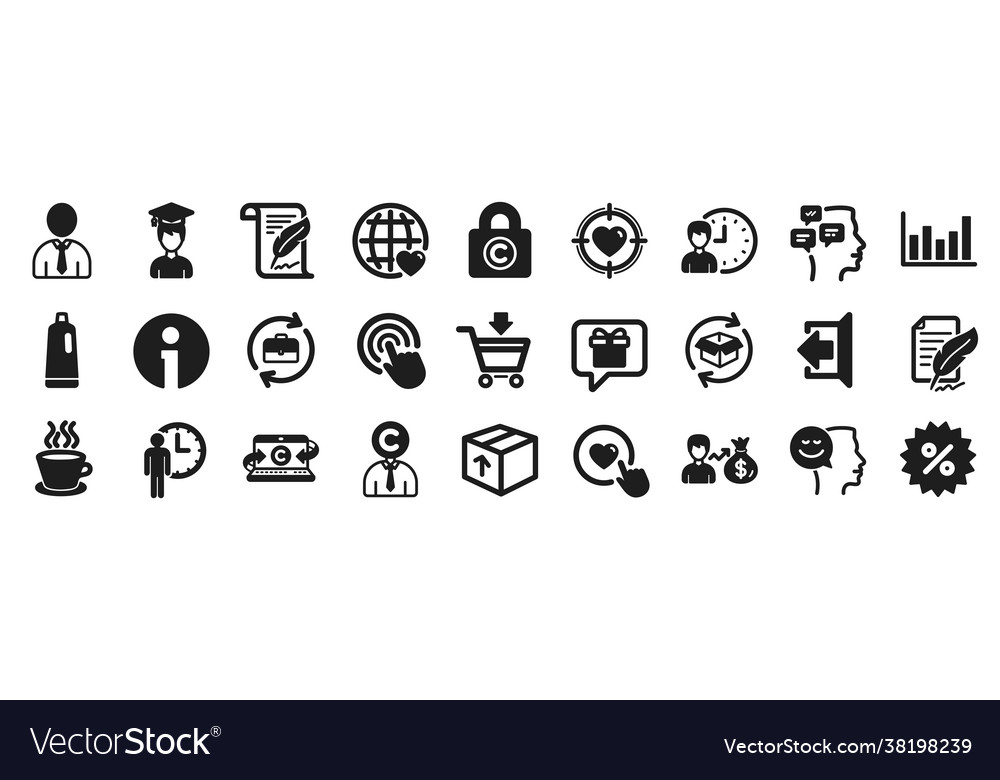Set simple icons such as like button working Vector Image Set simple icons such as like button working