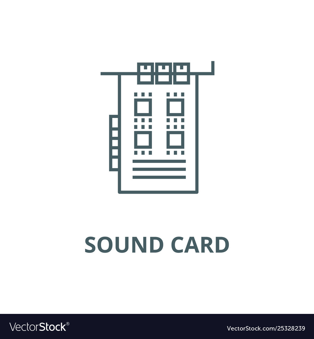 Sound card line icon linear concept vector image Sound card line icon linear concept