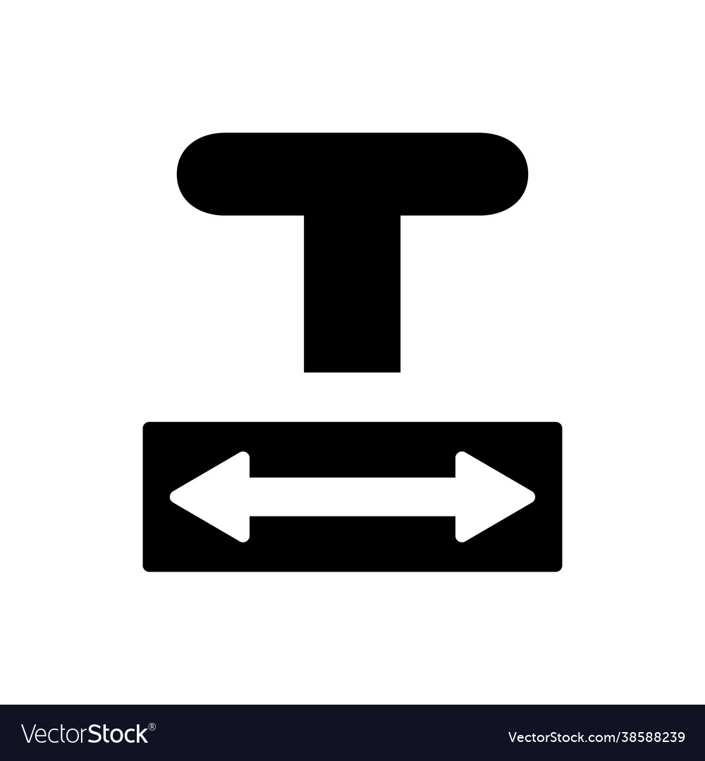 Text horizontal scale icon