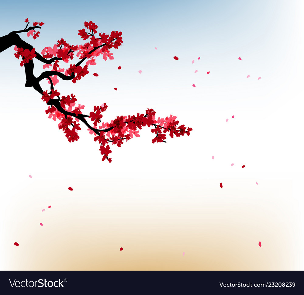 Watercolor sakura frame background with blossom