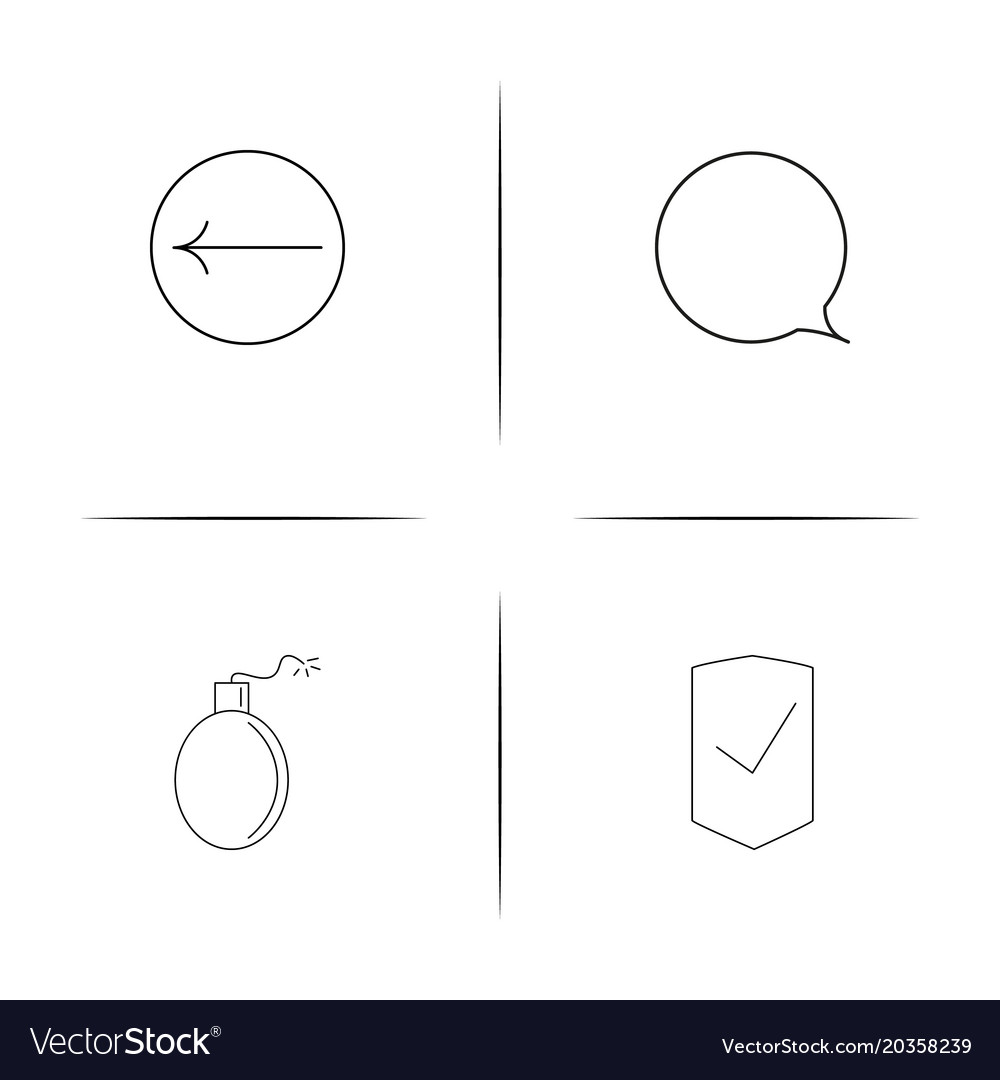 Web and text simple linear icon setsimple outline