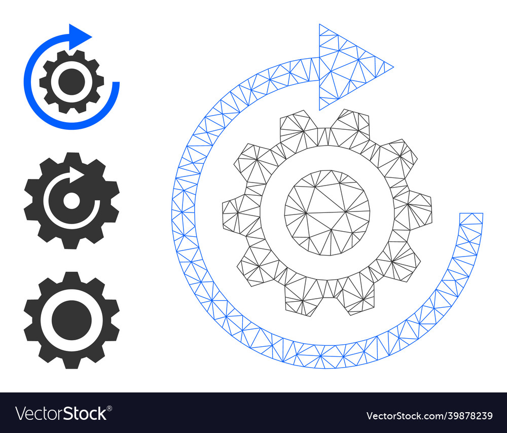 Web net gear rotation icon and other icons vector image Web net gear rotation icon and other icons