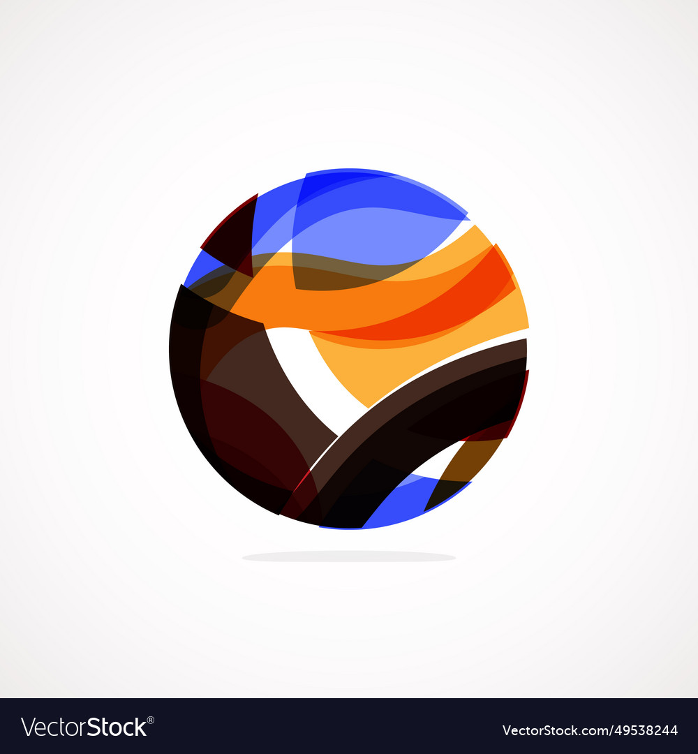 Abstract circle logo - minimalist emblem timeless Vector Image