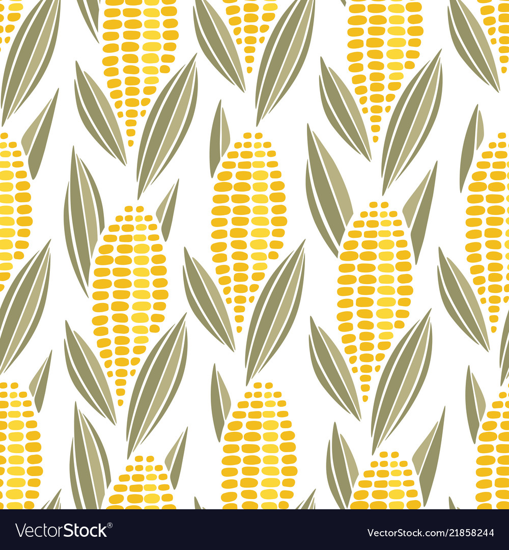 Corn Cob Seamless Pattern