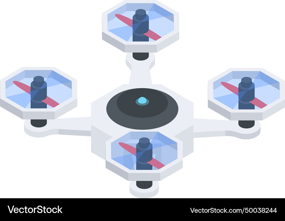 Drone technology isometric icon Royalty Free Vector Image