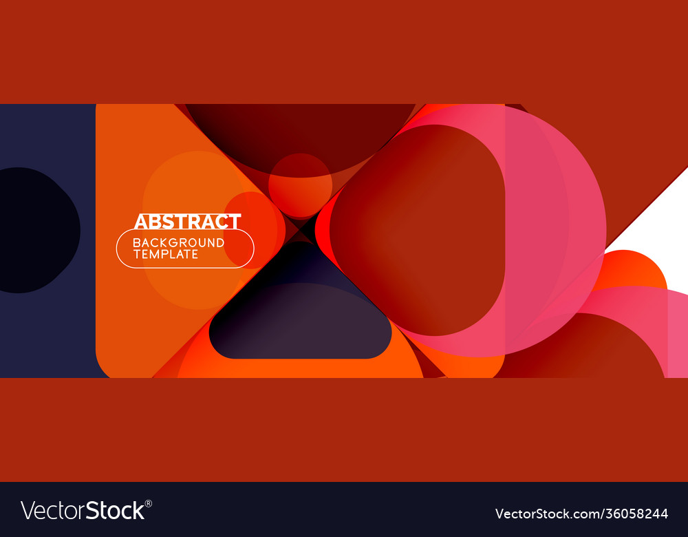Flat geometric round shapes and dynamic lines Vector Image Flat geometric round shapes and dynamic lines