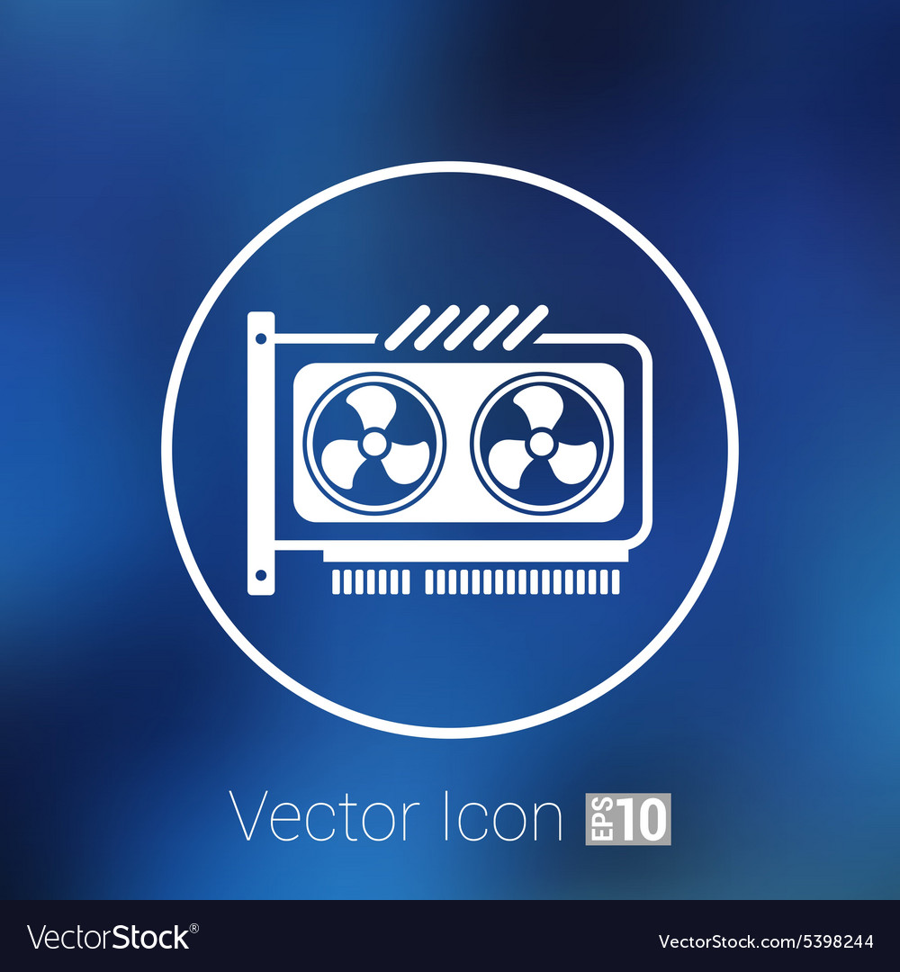 Gpu or computer graphic card icon component