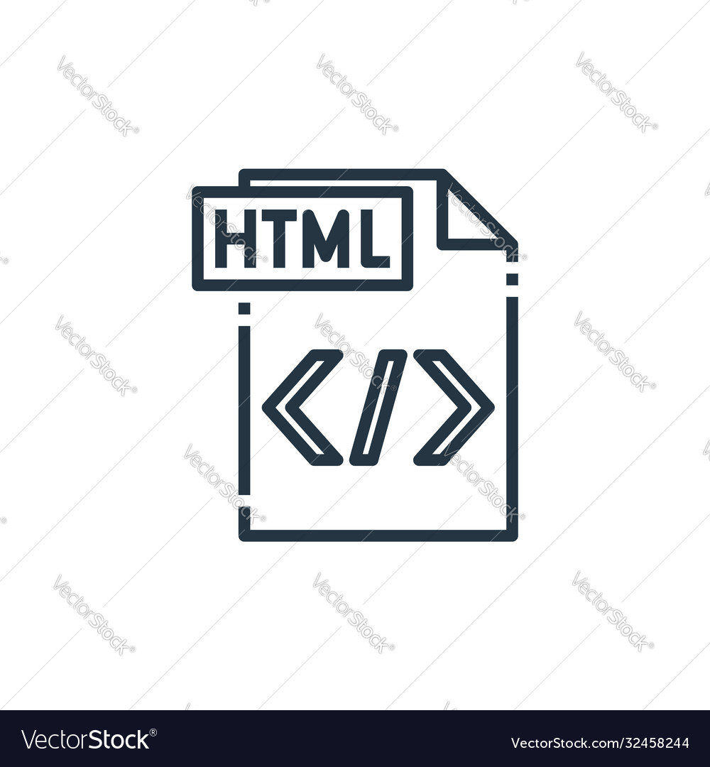 HTML File Icon - Isolated
