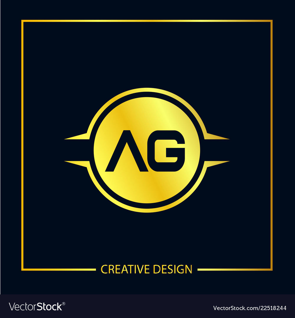 Initial letter ag logo template design