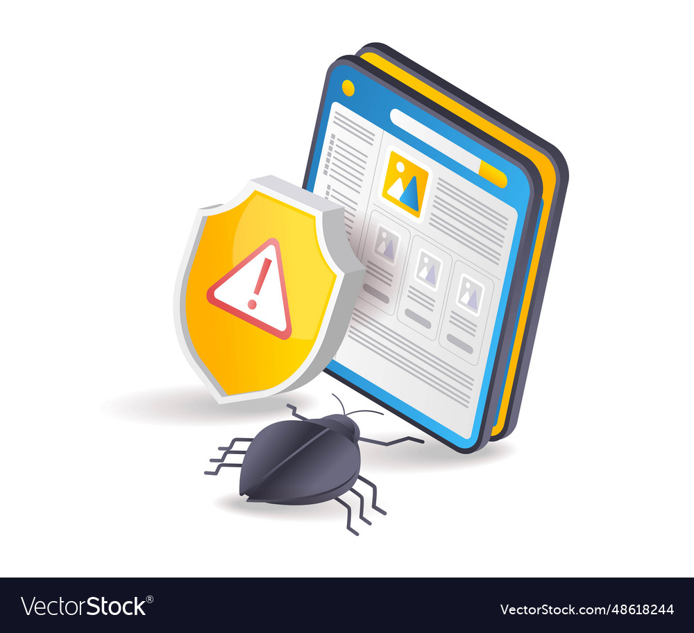 Malware viruses attack web page data