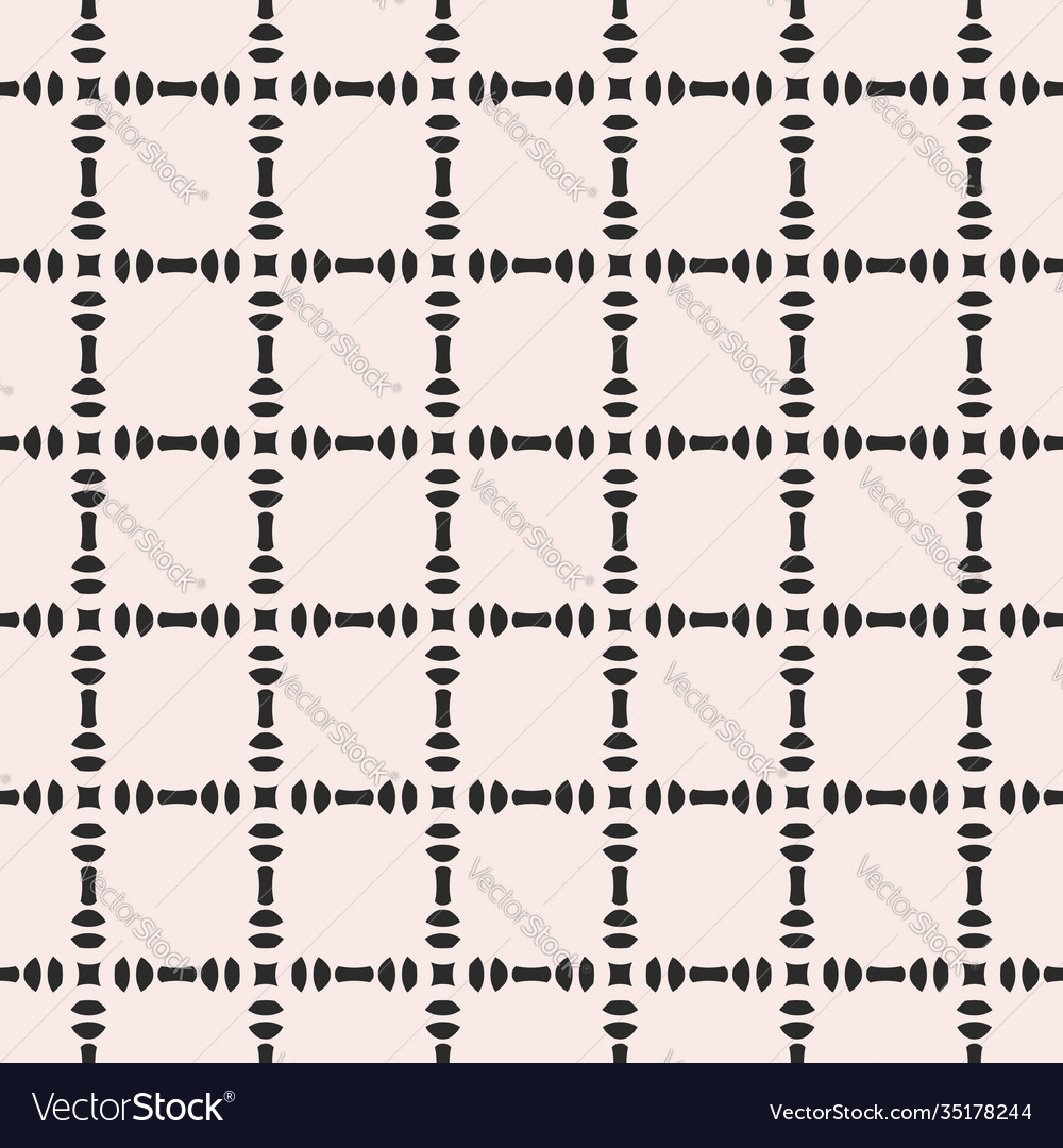 Monochrome seamless pattern square grid lathing
