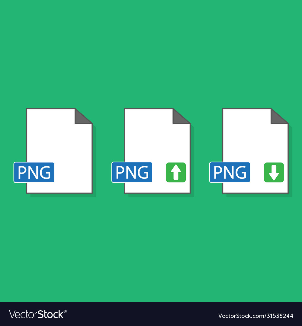 Png file format icon template vector image Png file format icon template