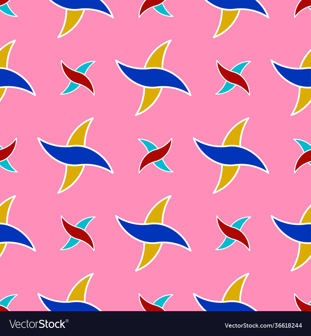 Star textile style seamless pattern repeat