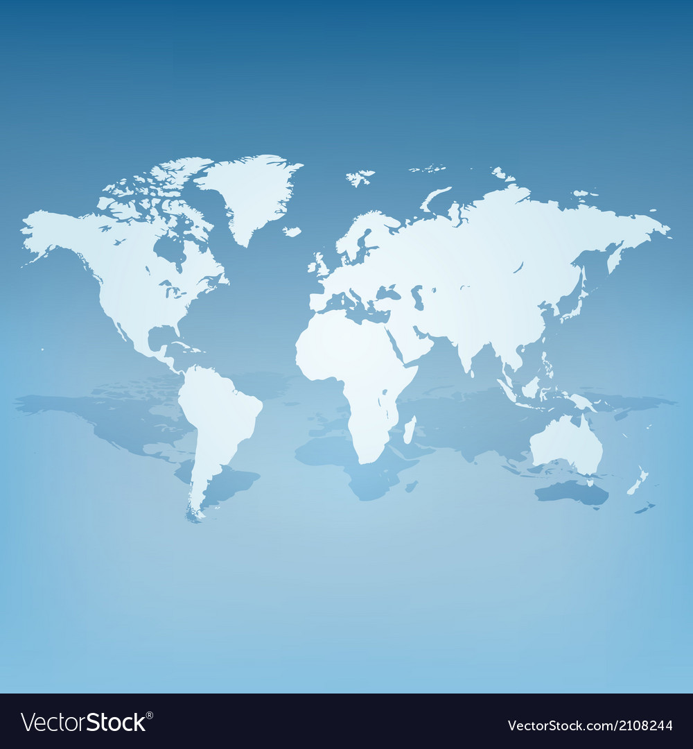 Download World map with shadow 3d concept Royalty Free Vector Image