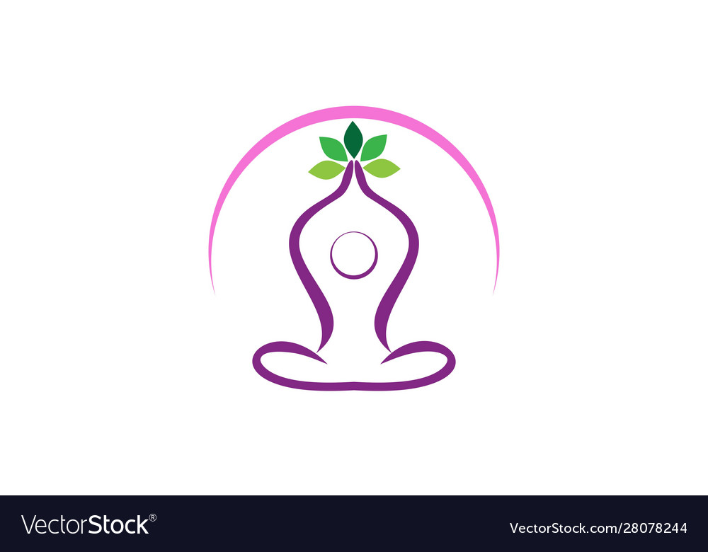 Yoga Logo Design Stock menschliche Meditation in Lotus