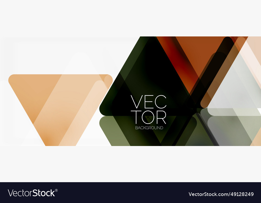 Abstract background color transparent triangles