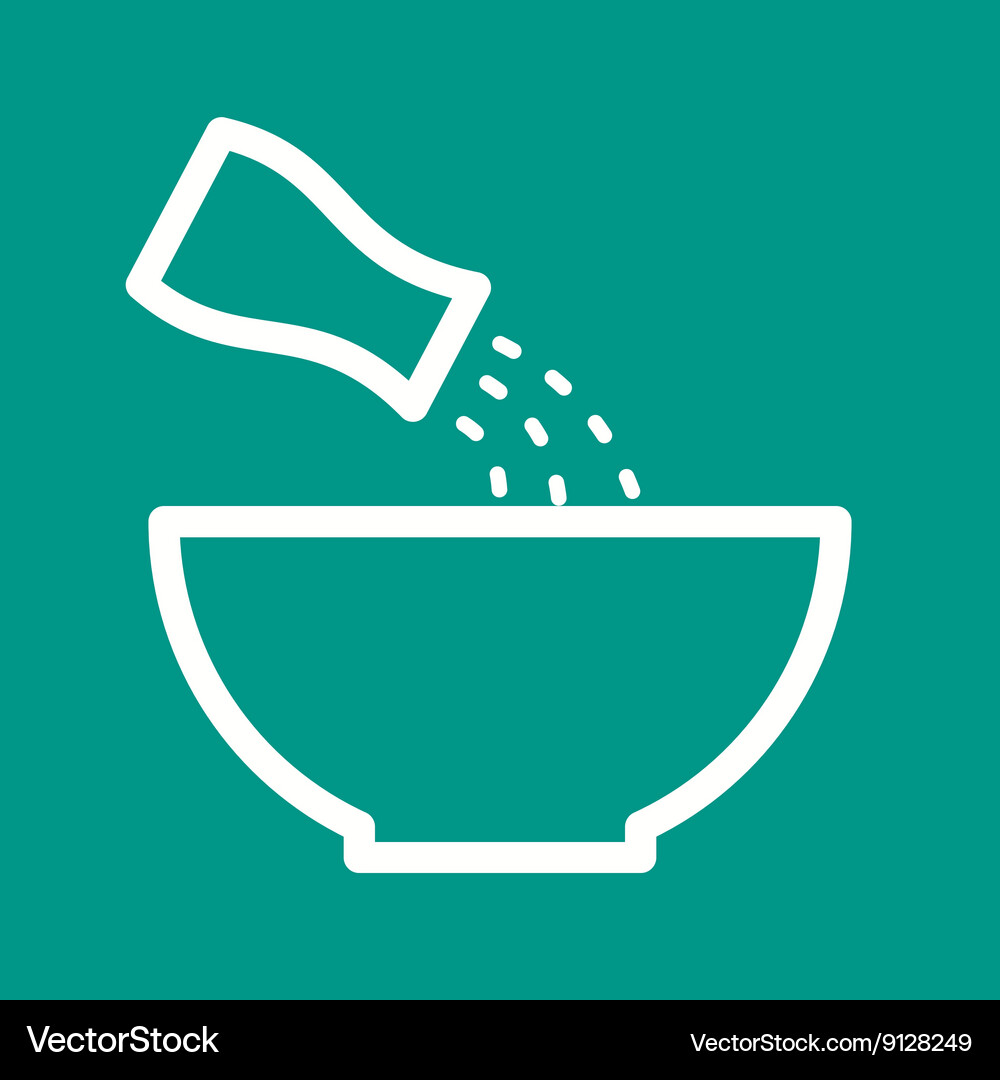 Add salt Royalty Free Vector Image - VectorStock