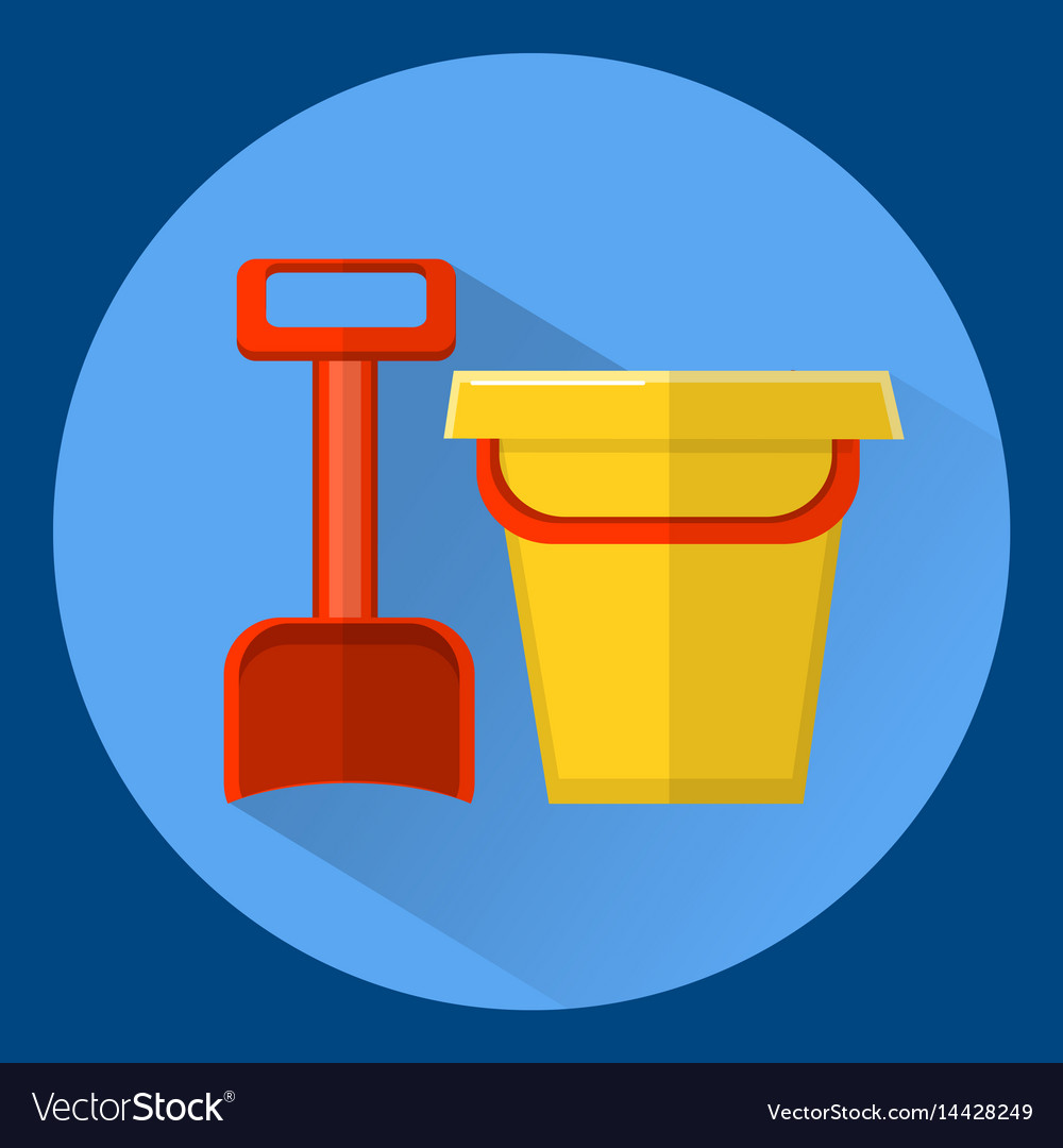 Baby bucket and shovel Royalty Free Vector Image