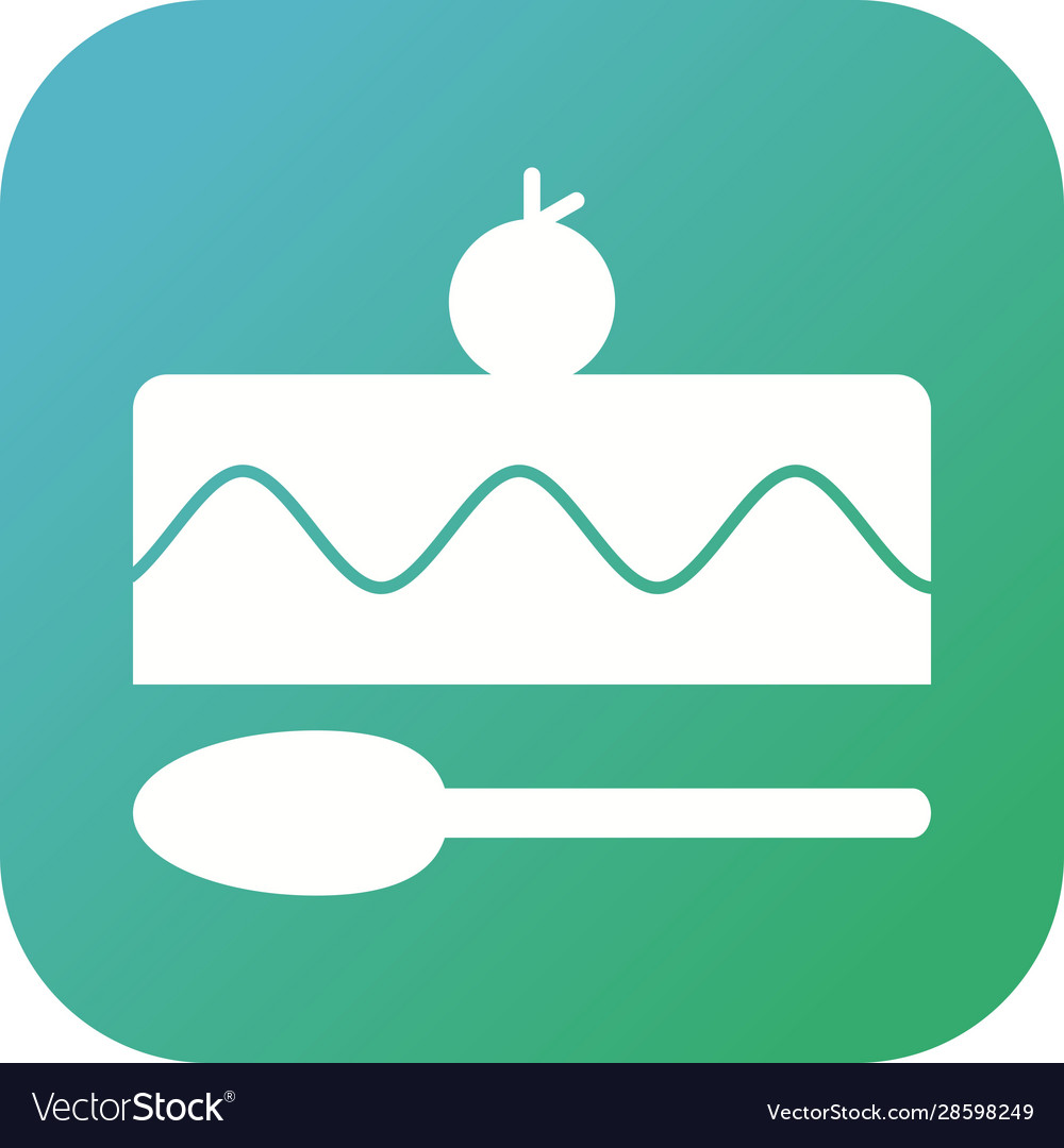 Beautiful small cake glyph icon