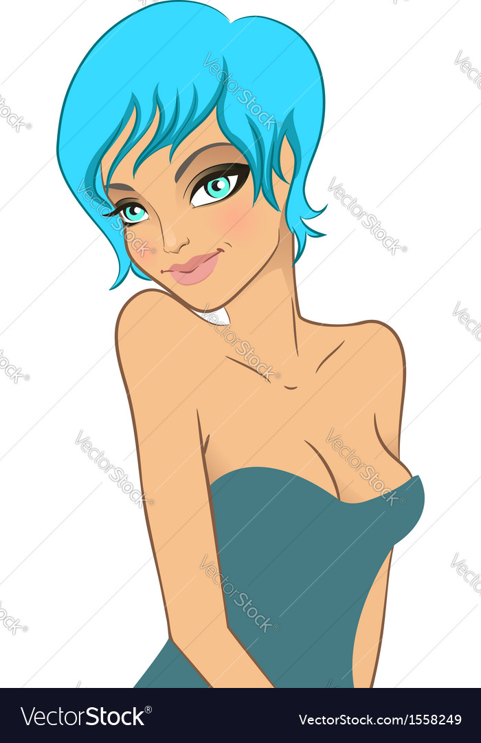 Cute smiling girl on white