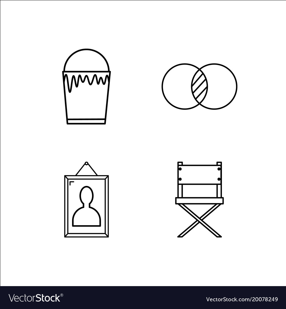 Design and studio simple linear icon setsimple