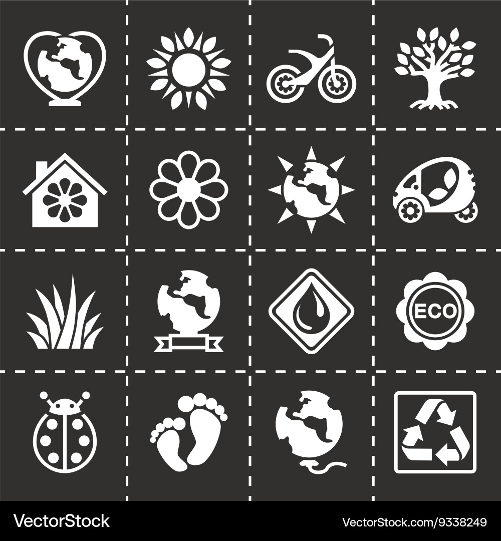 Eco icon set Royalty Free Vector Image - VectorStock