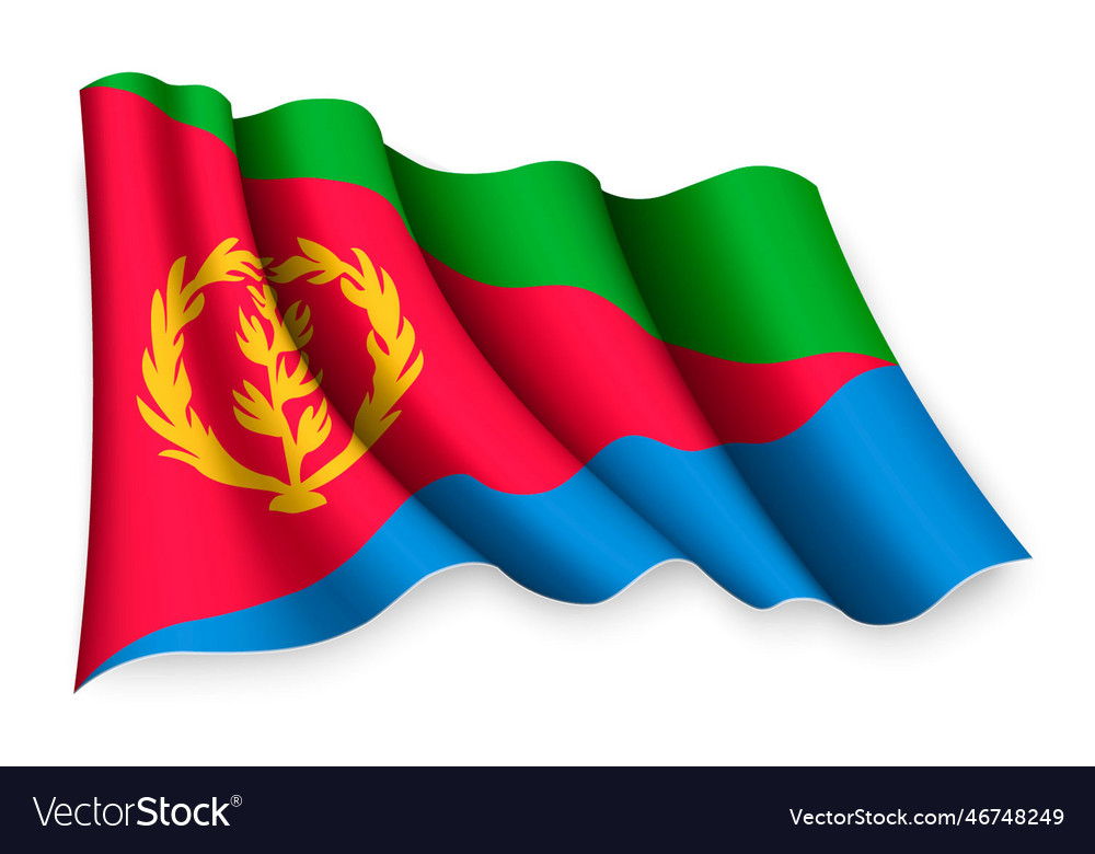 Eritrean Flagge - Waving