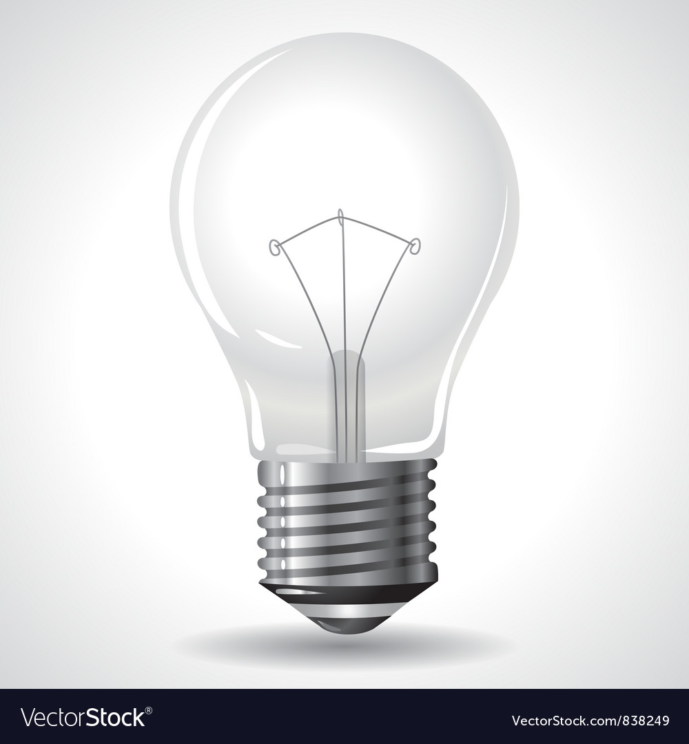 Isolated Glowing Light Bulb