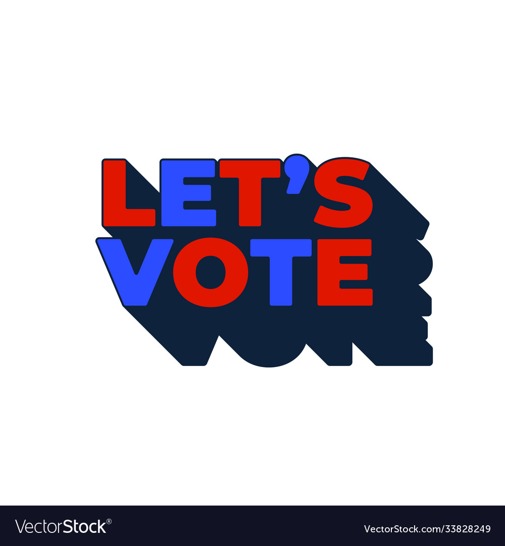 Patriotic 2020 voting poster presidential