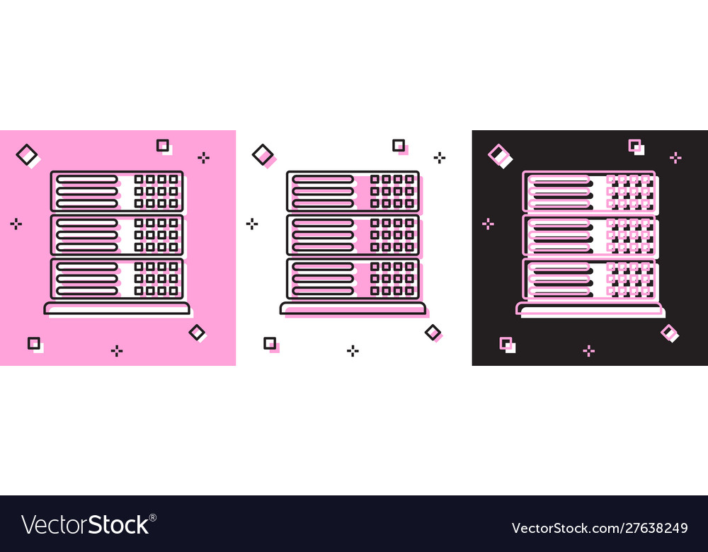 Legen Sie Serverdaten Webhosting-Symbol isoliert vector image Legen Sie Serverdaten Webhosting-Symbol isoliert