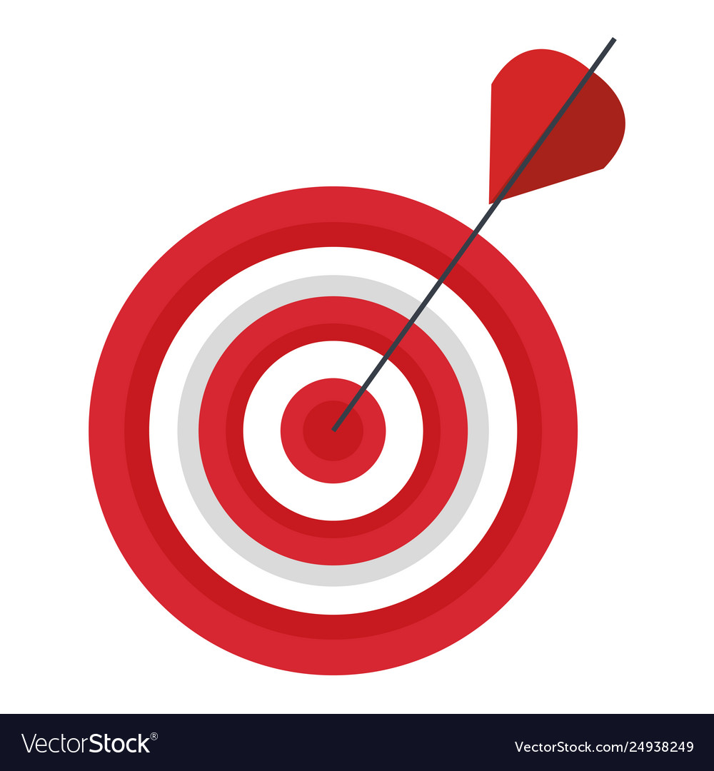 Target with arrow icon Vector Image Target with arrow icon