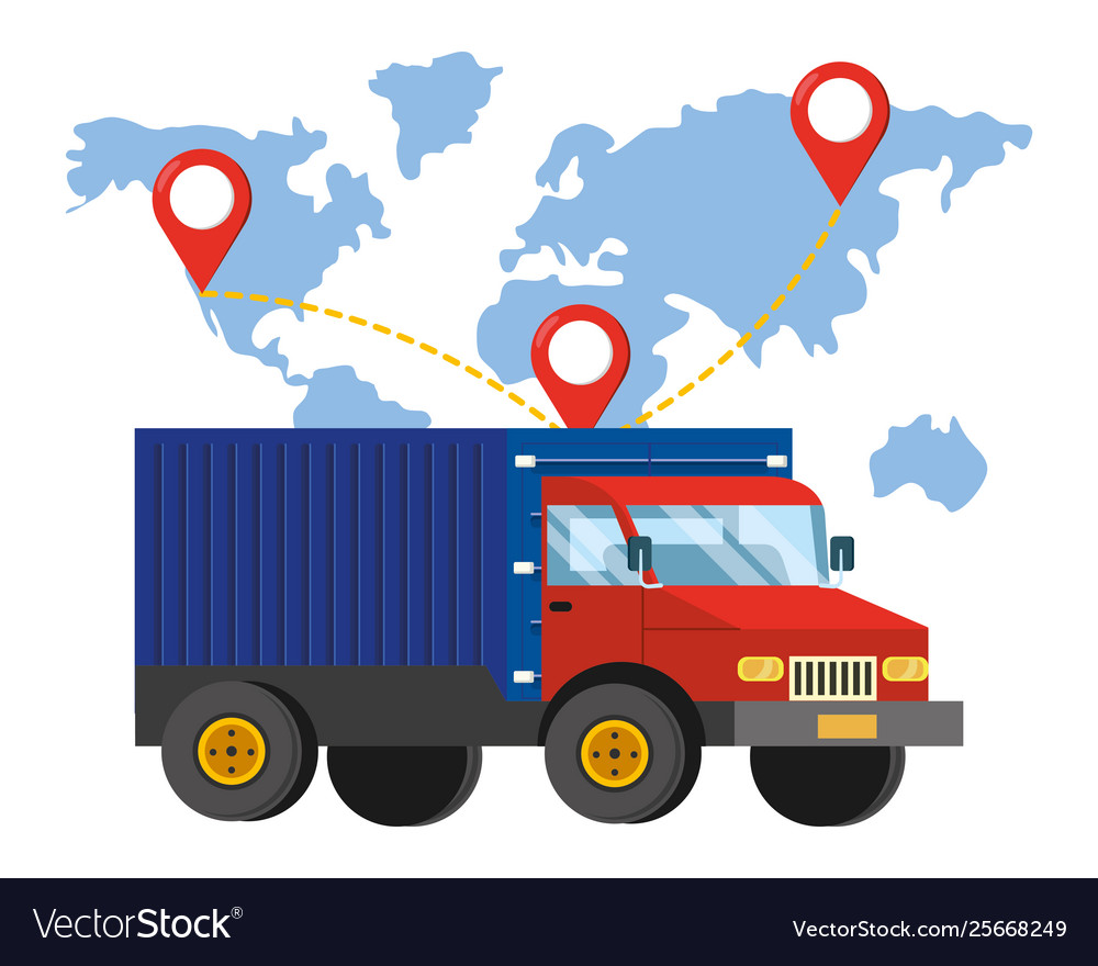 Truck and map