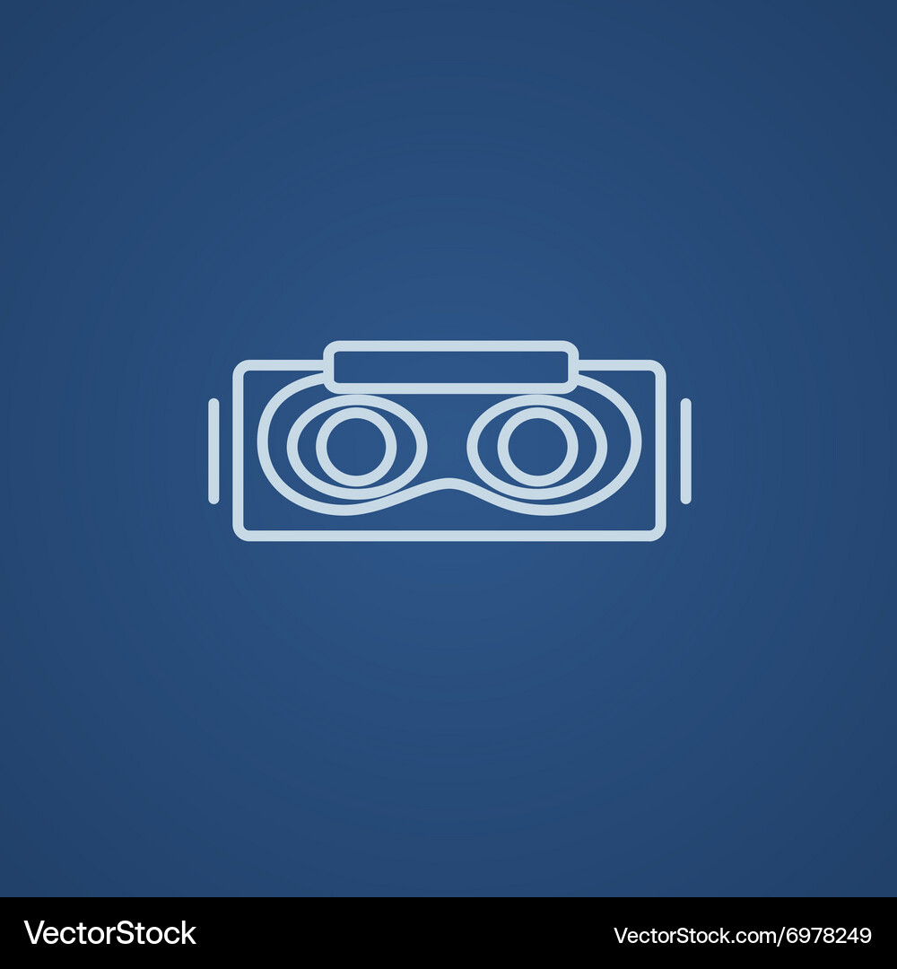 Virtual reality headset line icon Royalty Free Vector Image
