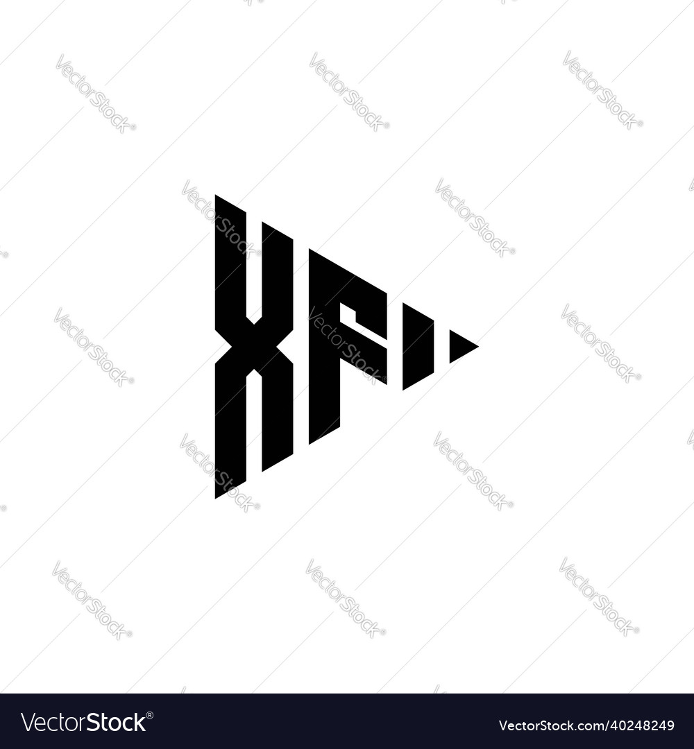 Xf logo monogram triangle shape play button