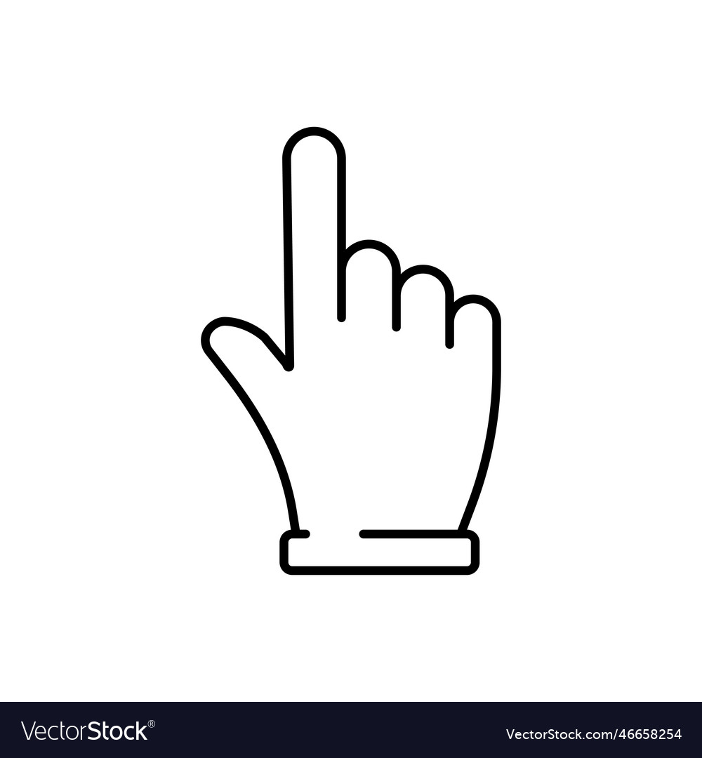 A simple linear cursor icon in the form of human