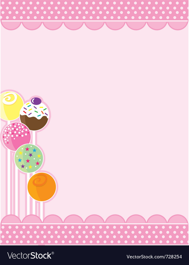 Cake pops Royalty Free Vector Image - VectorStock