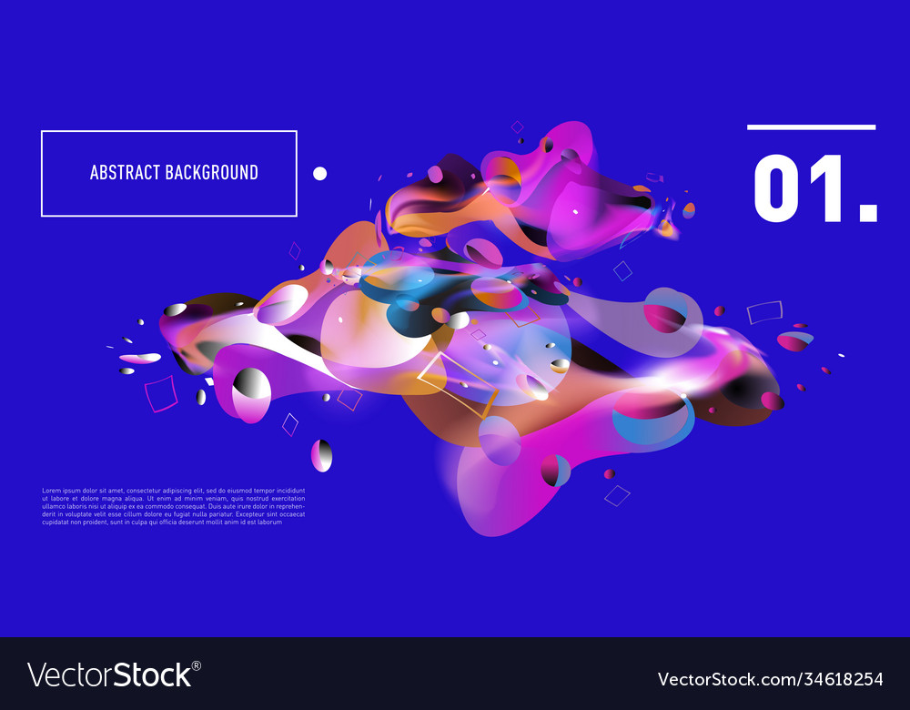 Colorful abstract fluid gradient pattern vector image Colorful abstract fluid gradient pattern