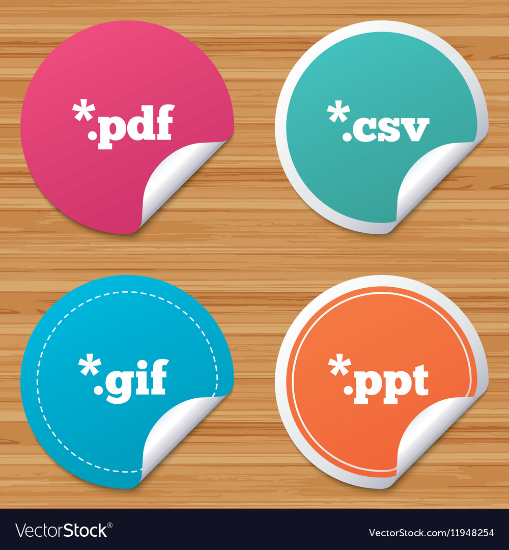 Document signs file extensions symbols